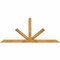 Ekena Millwork Saratoga Rough Sawn Timber Gable Bracket, Western Red Cedar, 84"W x 35"H x 4"D x 4"F, 10/12 Pitch GBW084X35X0404SAR00RWR - alternate 1